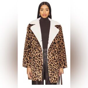 LNA Clothing Rana Faux Leopard Jacket